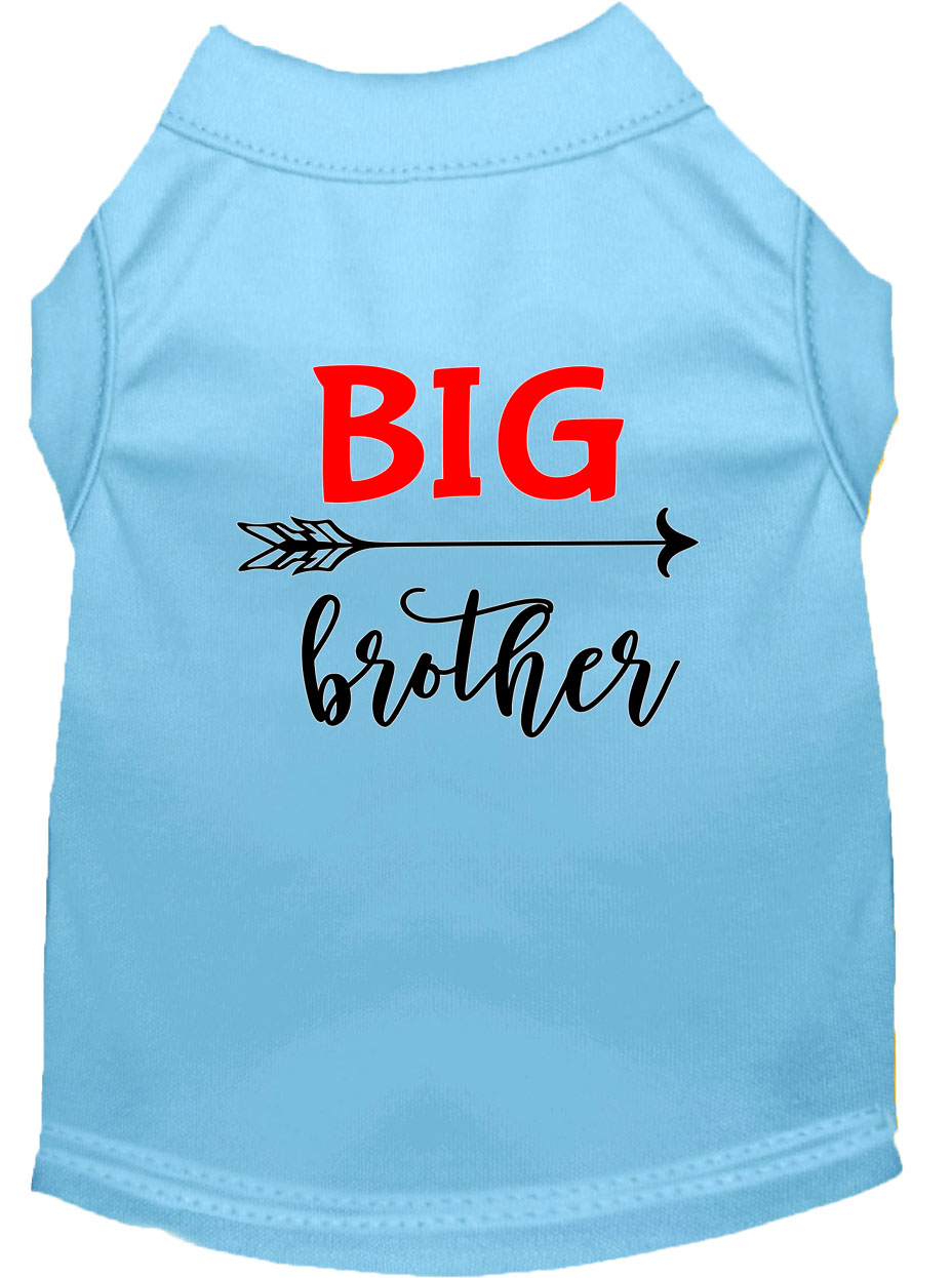 Big Brother Screen Print Dog Shirt Baby Blue Lg