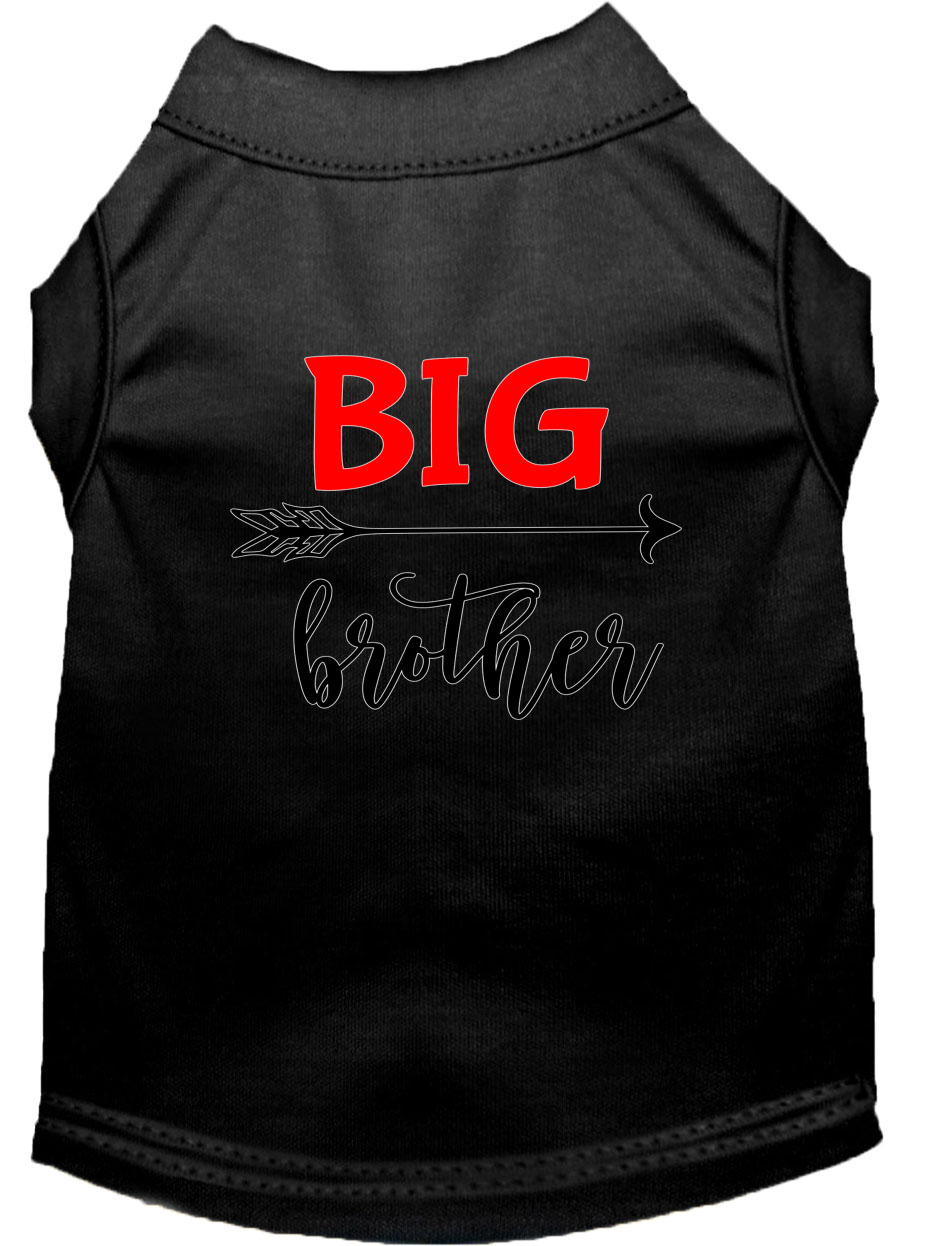 Big Brother Screen Print Dog Shirt Black Lg