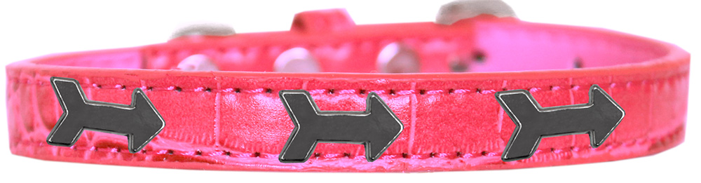 Arrows Widget Croc Dog Collar Bright Pink Size 10